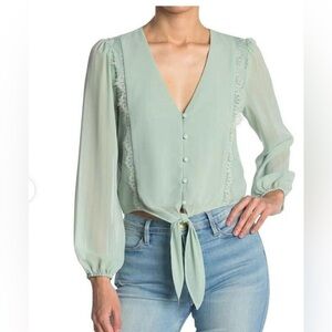 Wayf Green Blouse